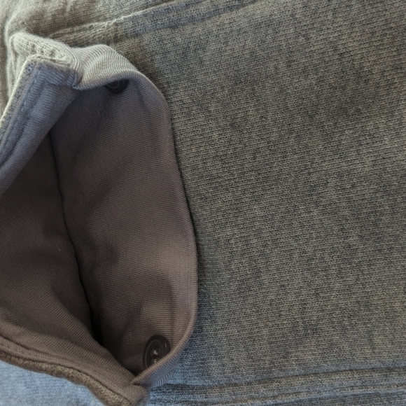 Emery Park Gray Button Down Sweatshirt Jacket Shacket Slightly Cropped Medium - Picture 8 of 14